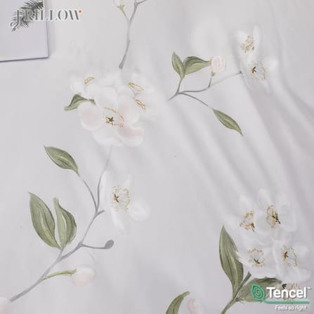 ชุดผ้าปูที่นอน 3.5 ฟุต (3 ชิ้น) FRILLOW TENCEL™ 1180TC สี LADY BLOOM_10